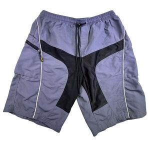 Santic Mountain Biking Shorts Men's XL Purple Black Ripstop Cargo Pockets